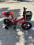 Bicicleta rodado 12 con rueditas canasto y caramañola