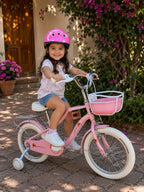 Bicicleta rodado 16 estilo Vintage con rueditas canasto y casco de regalo
