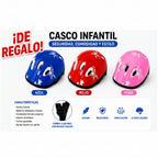 Monopatín infantil plegable con luces mùsica y casco