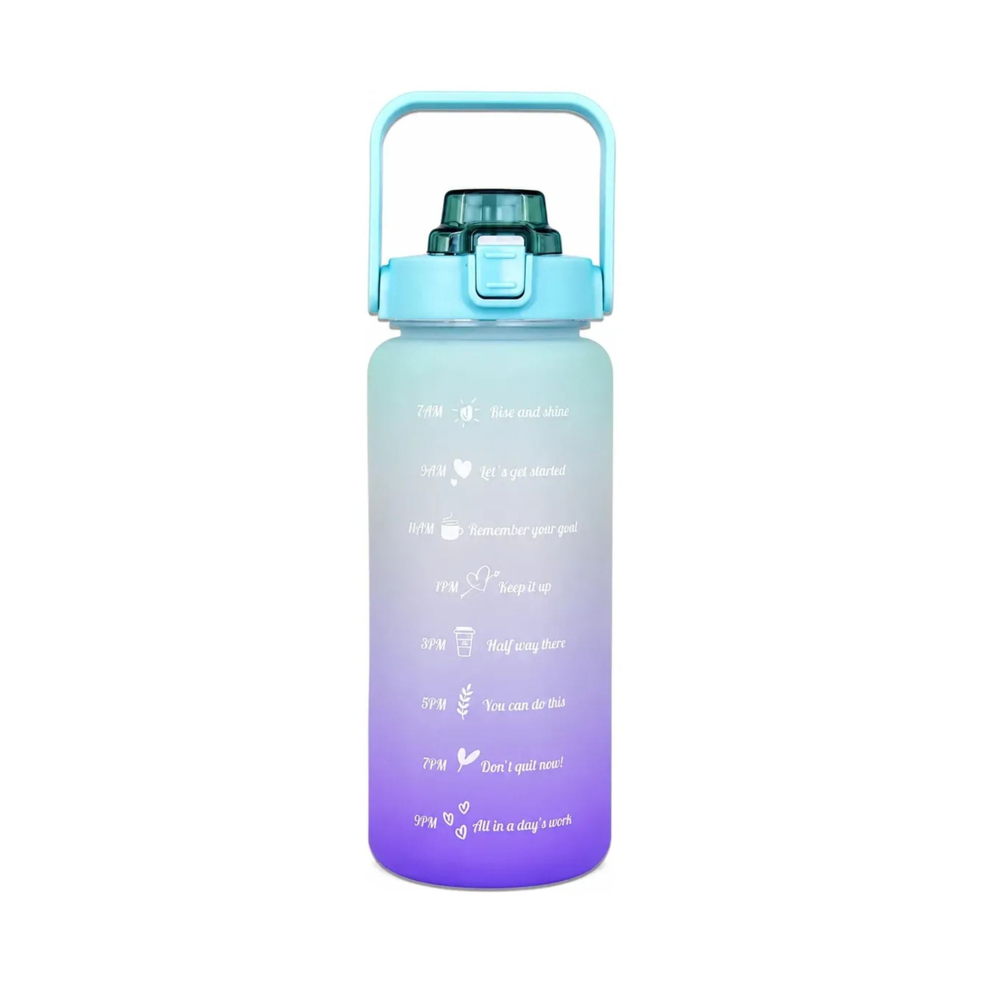 Botella deportiva motivacional de 2 L
