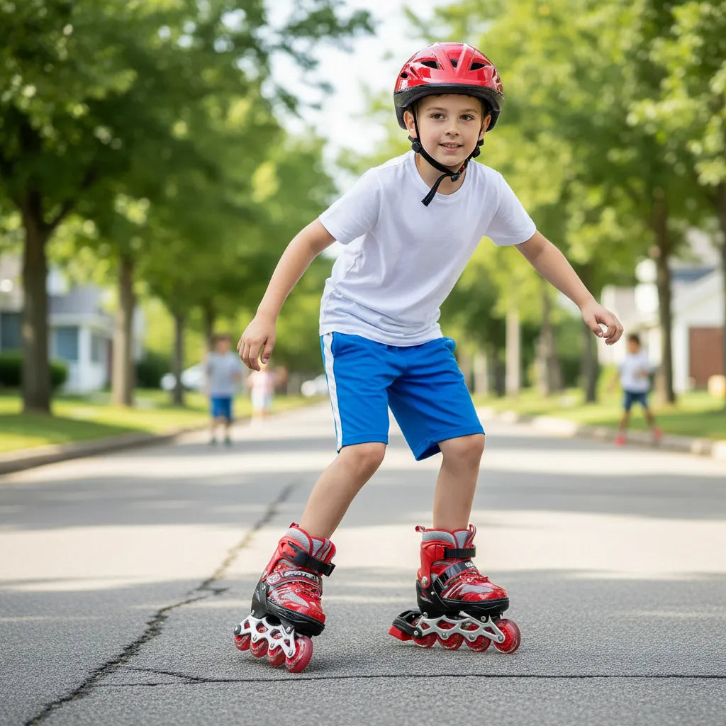 Patines en línea ajustable ruedas con luces