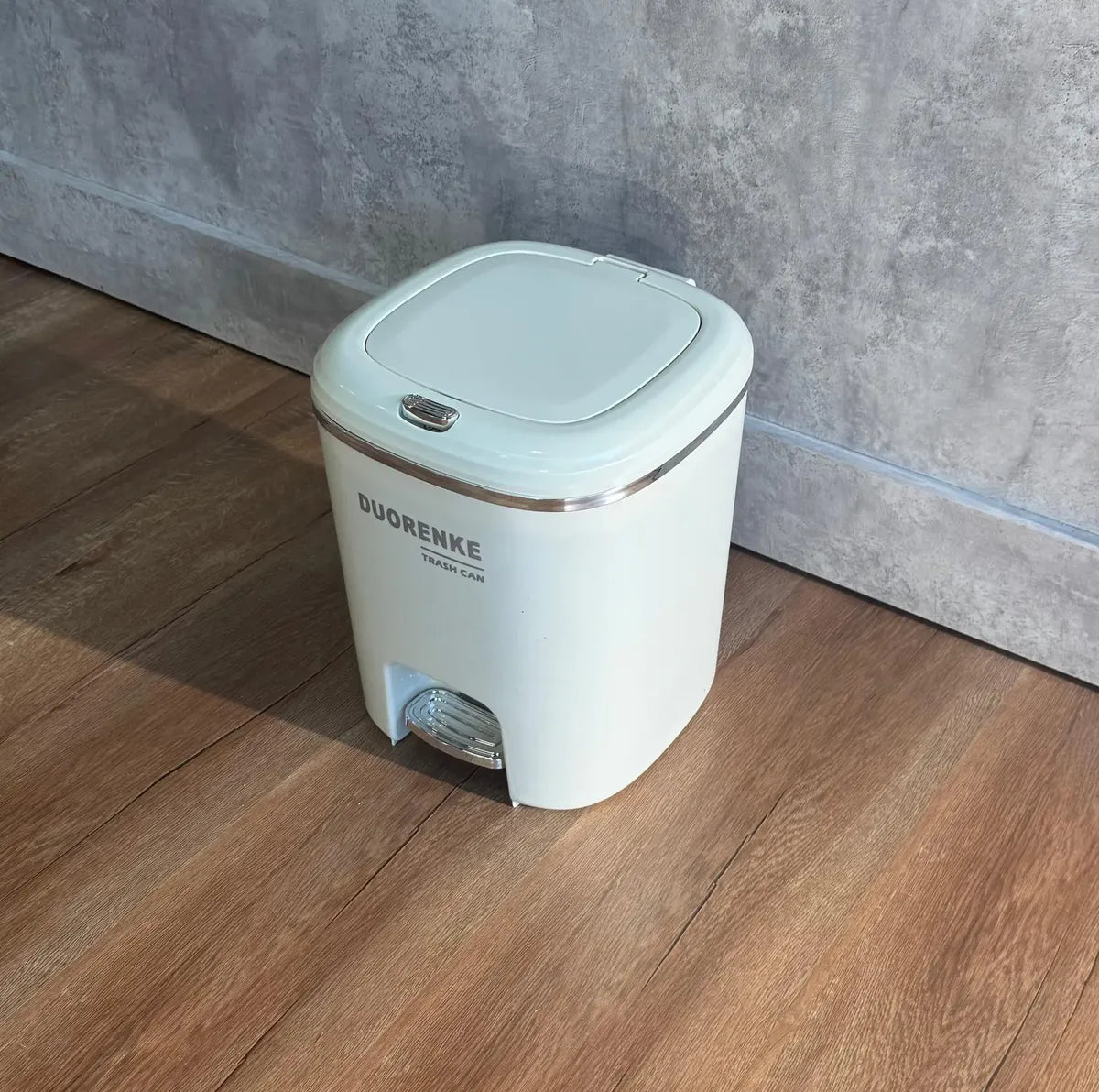 Cesto de basura rectangular con doble apertura chica