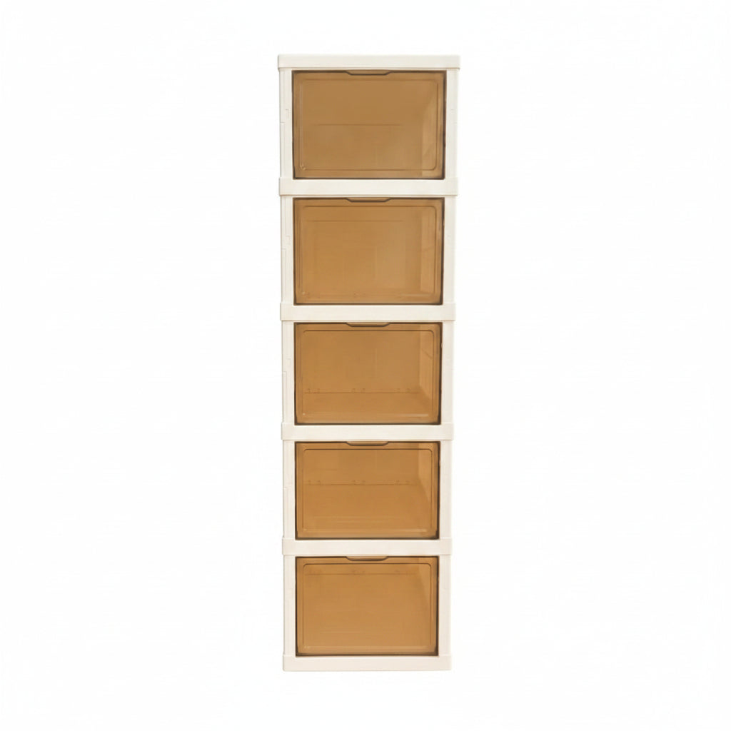 Zapatera con 6 estantes plegable con puertas