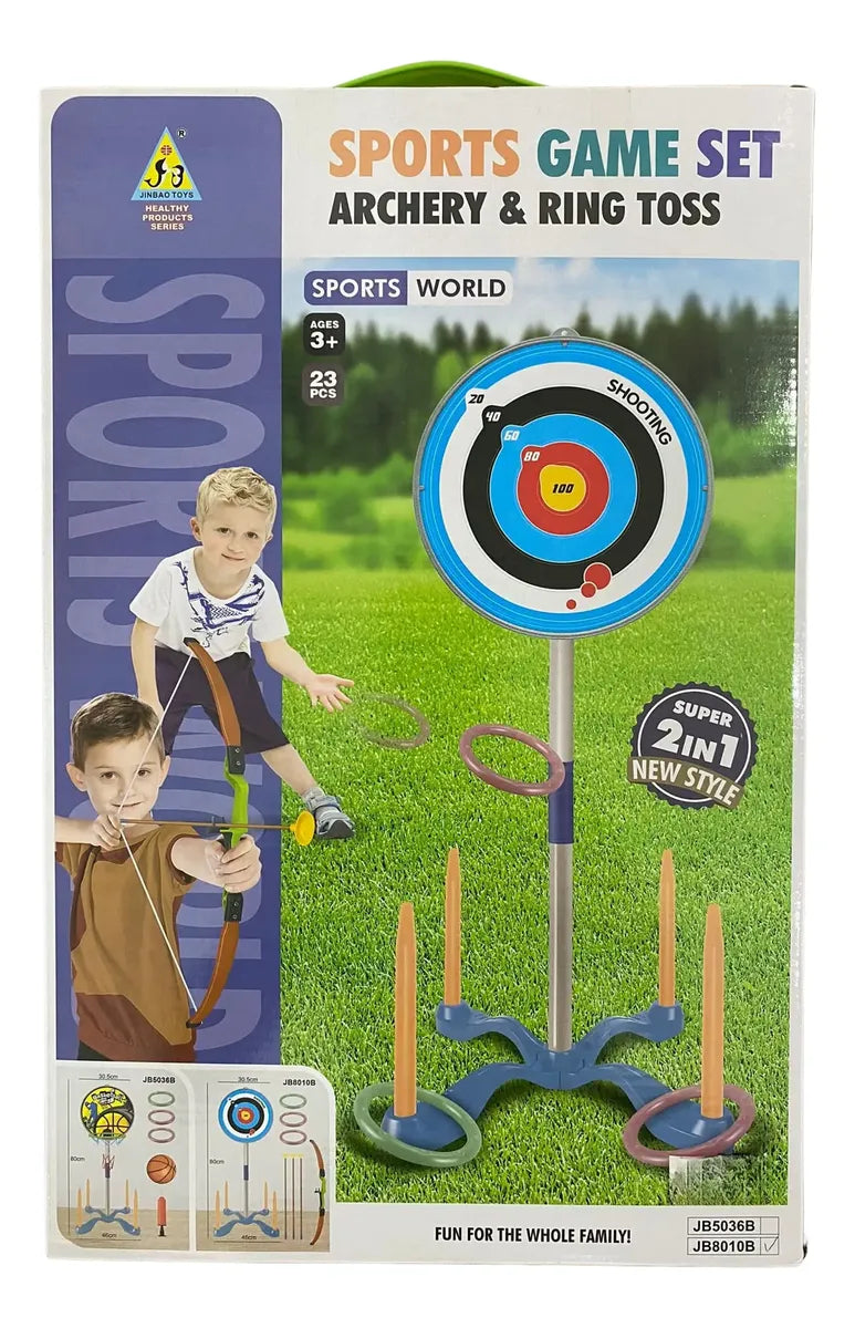 Juego 2 En 1 tiro al blanco y lanzamiento de aros