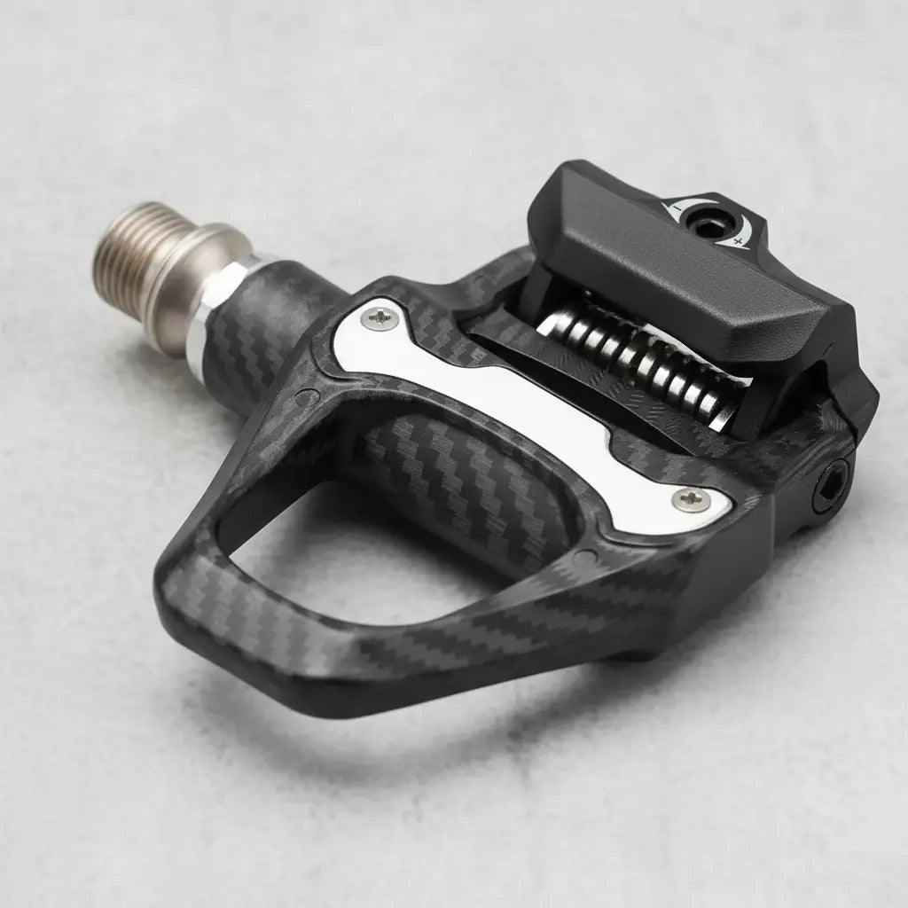 Pedales Racework SPD autoblocantes de fibra de carbono