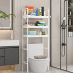 Mueble organizador sobre water con 3 estantes de plástico