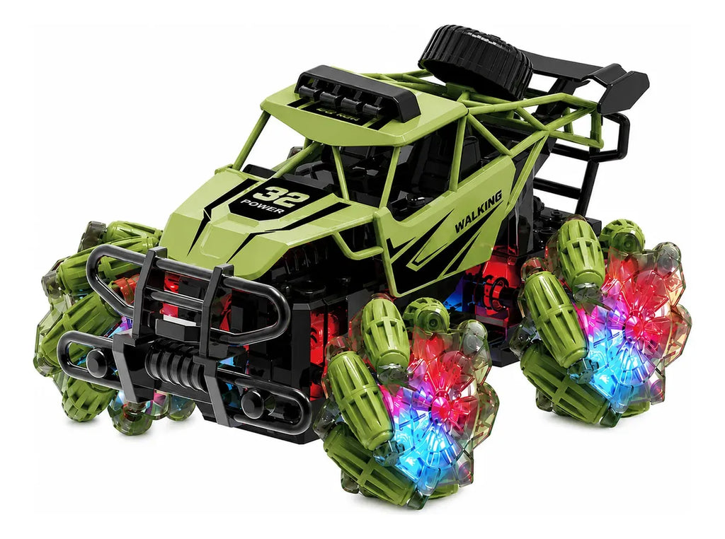 Auto monster a control remoto con movimiento lateral y luces