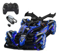 Auto a control remoto y brazalete con luces, humo y sonido