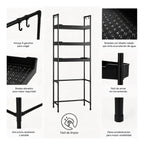 Mueble organizador sobre water con 3 estantes de plástico
