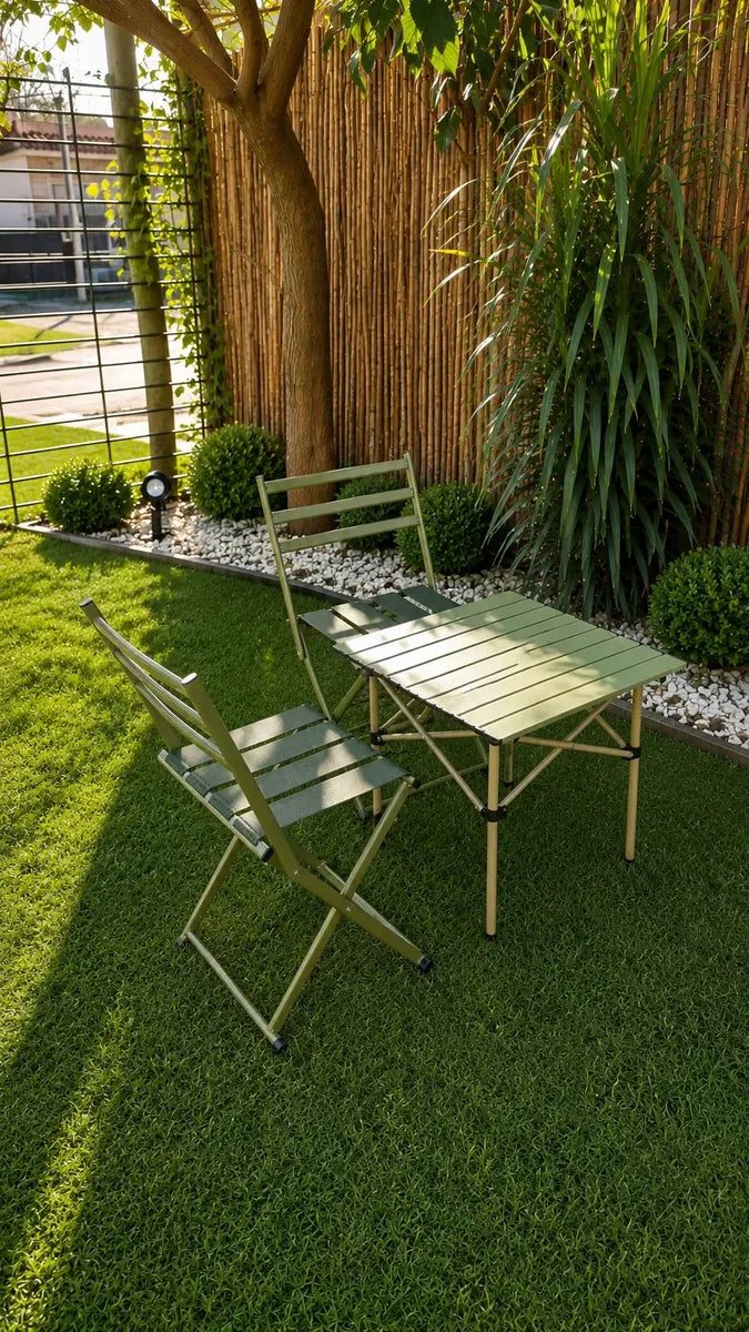 Silla mesa plegable 2 en 1 para camping, playa y jardín