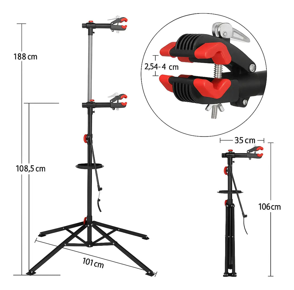 Soporte atril para mantenimiento de bicicleta