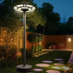 Farol solar poste de jardin 1000W 3 tipos de luz con control