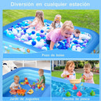 Piscina inflable rectangular 3 anillos 180x140x60cm