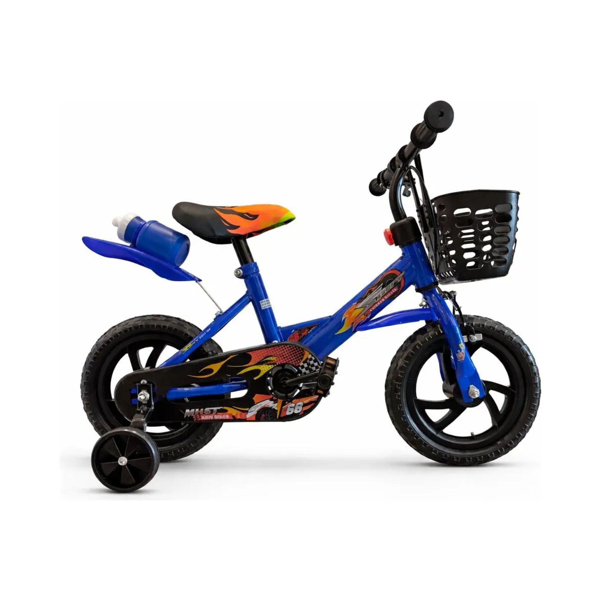 Bicicleta rodado 12 con rueditas canasto y caramañola