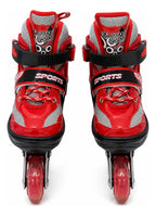 Patines en línea ajustable ruedas con luces