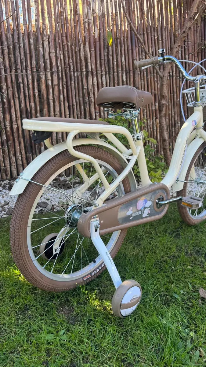 Bicicleta rodado 20 estilo Vintage con rueditas y canasto