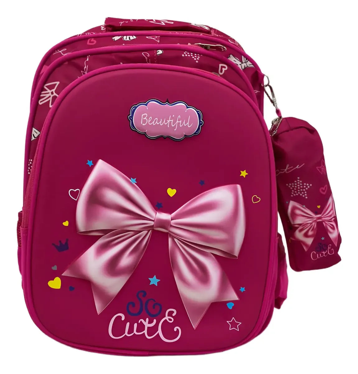 Mochila infantil escolar grande con cartuchera