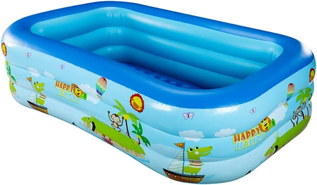 Piscina inflable rectangular 3 anillos 180x140x60cm