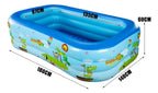 Piscina inflable rectangular 3 anillos 180x140x60cm