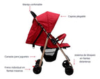 Coche plegable con asiento reclinable