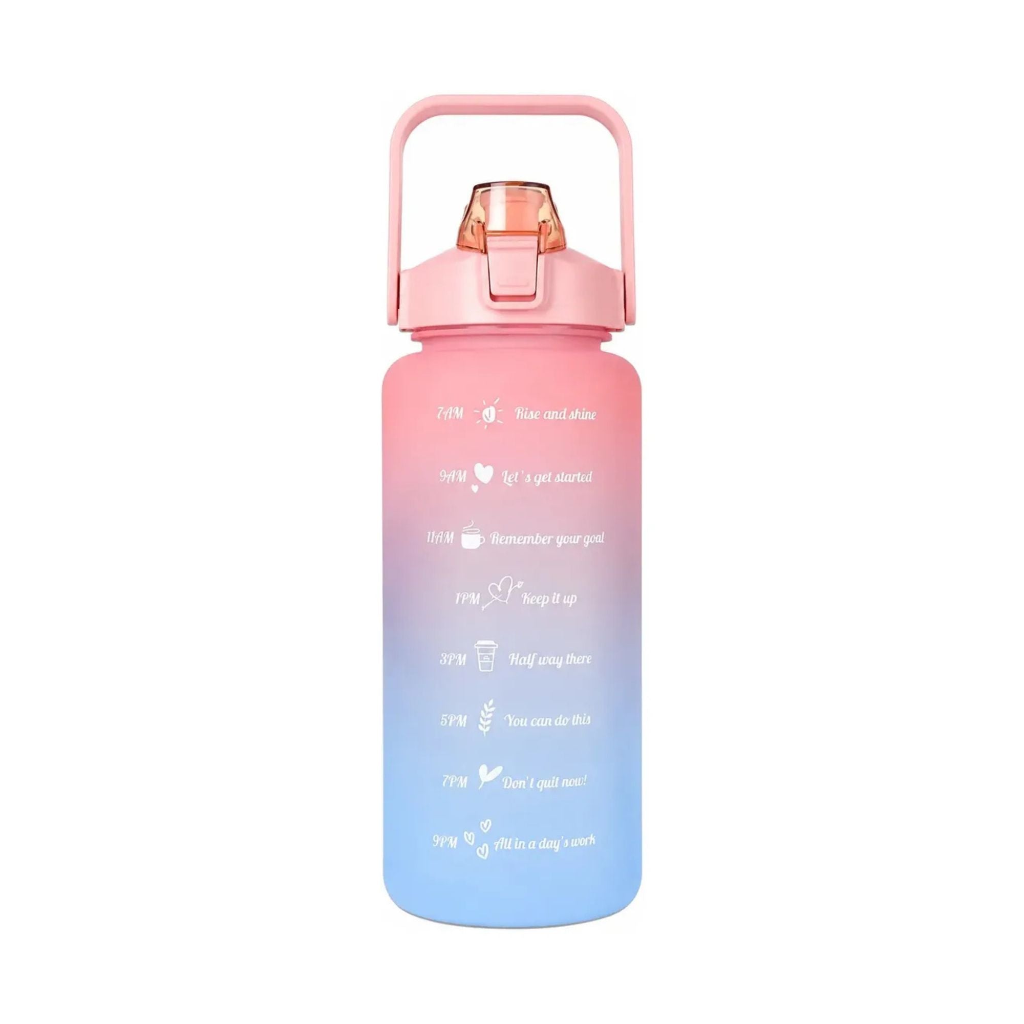 Botella deportiva motivacional de 2 L