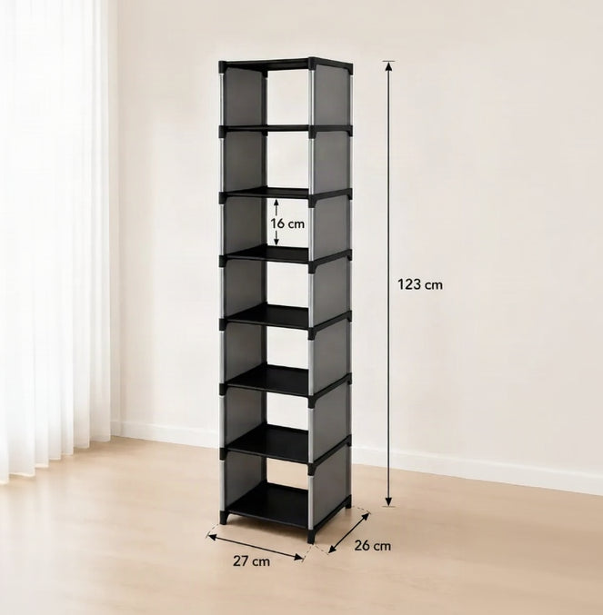 Zapatera vertical con 8 estantes