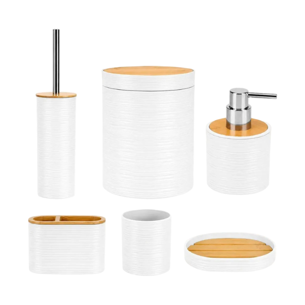 Set de 6 accesorios para baño