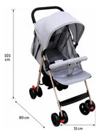 Coche plegable con asiento reclinable