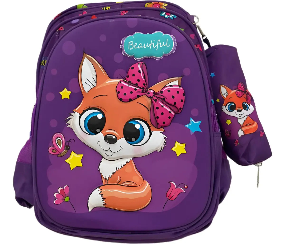 Mochila infantil escolar grande con cartuchera