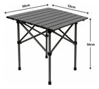 Mesa plegable para camping de aluminio portátil con bolso