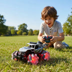 Auto monster a control remoto con movimiento lateral y luces