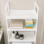 Mueble organizador sobre water con 3 estantes de plástico