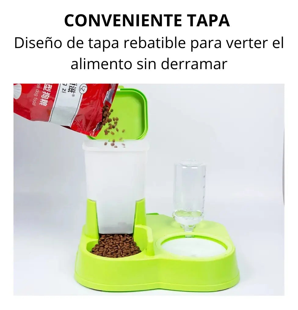 Dispensador de alimento Y agua para mascotas