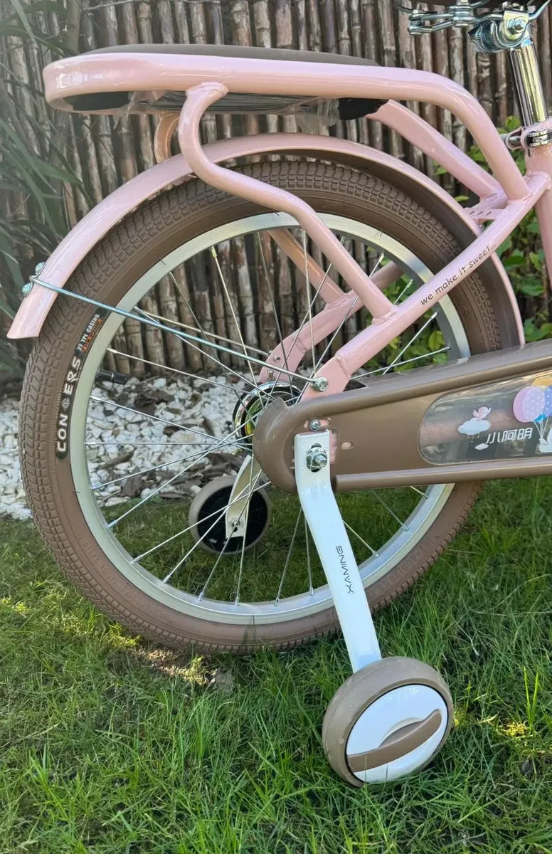 Bicicleta rodado 20 estilo Vintage con rueditas y canasto