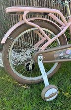 Bicicleta rodado 20 estilo Vintage con rueditas y canasto