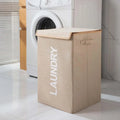 Cesto plegable para ropa con tapa