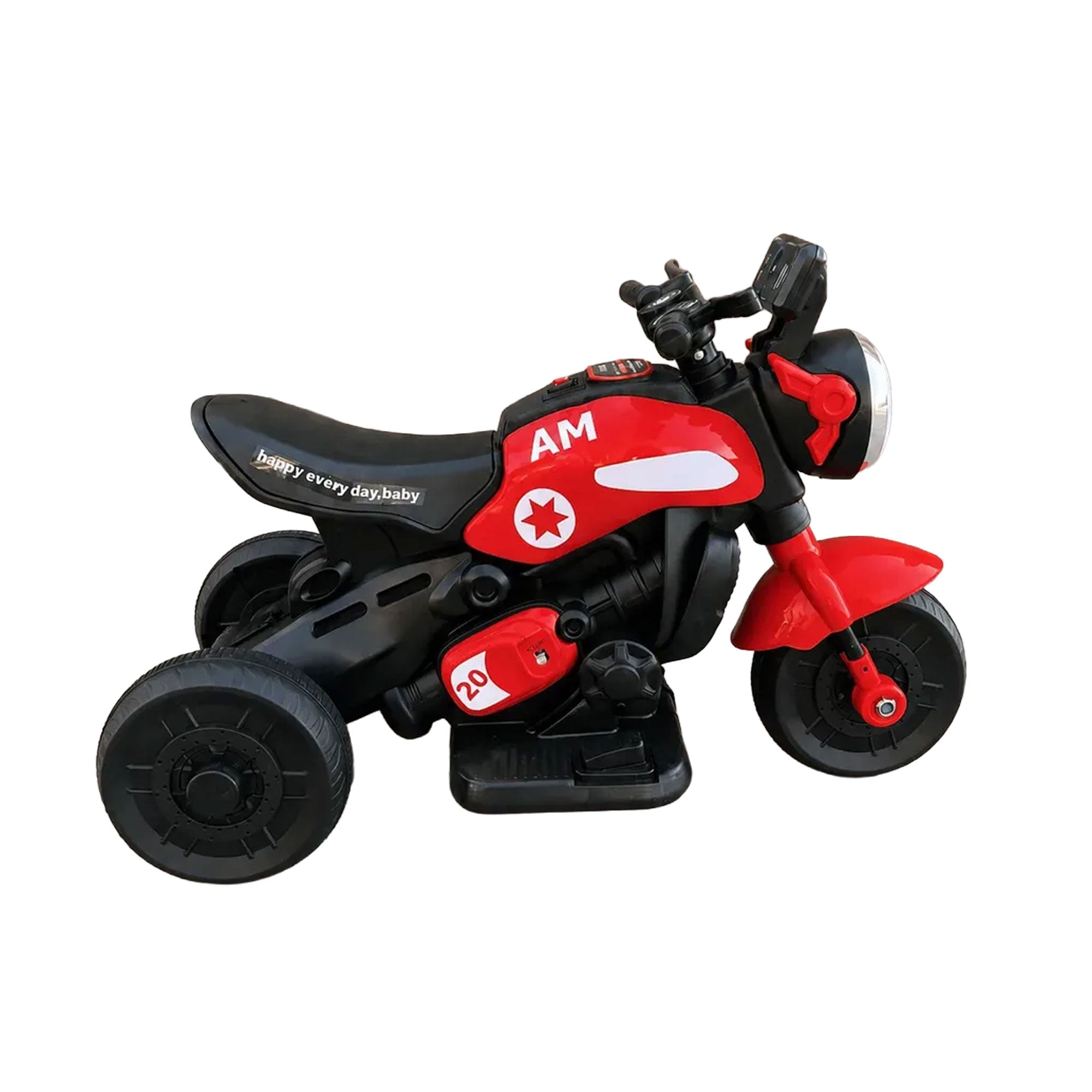 Triciclo a bateria moto infantil con luces y sonido