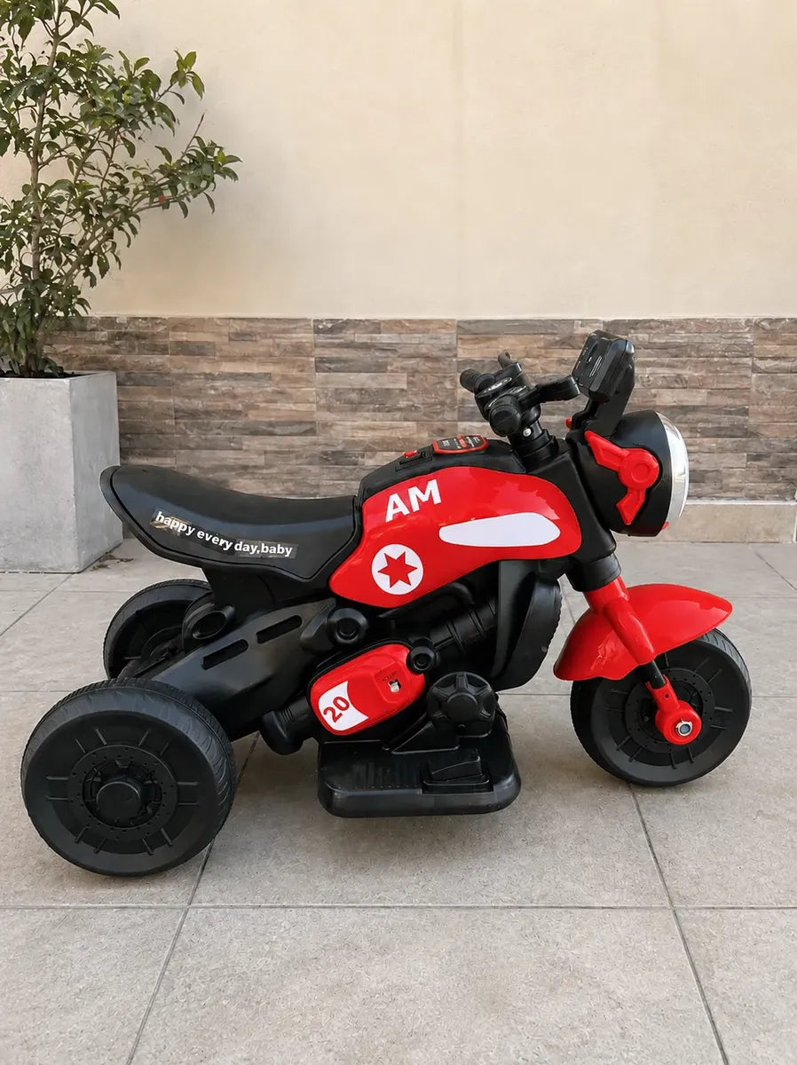 Triciclo a bateria moto infantil con luces y sonido