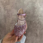 Zapatos con tacos para niñas con brillos