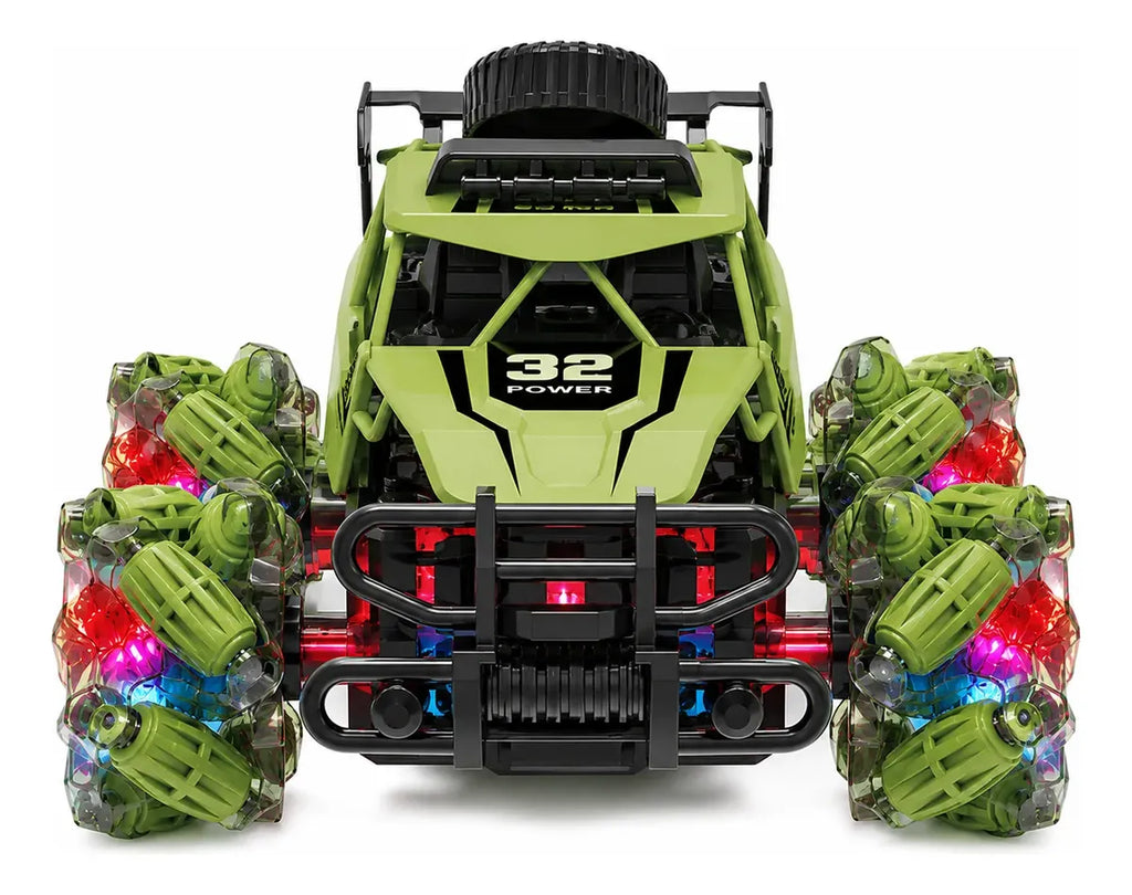 Auto monster a control remoto con movimiento lateral y luces