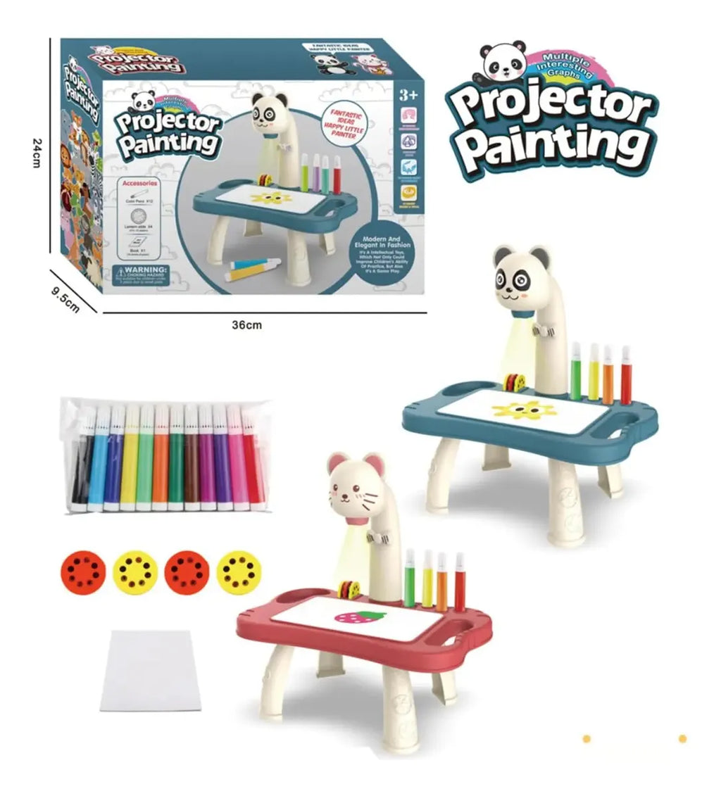 Mini mesa de dibujo con proyector