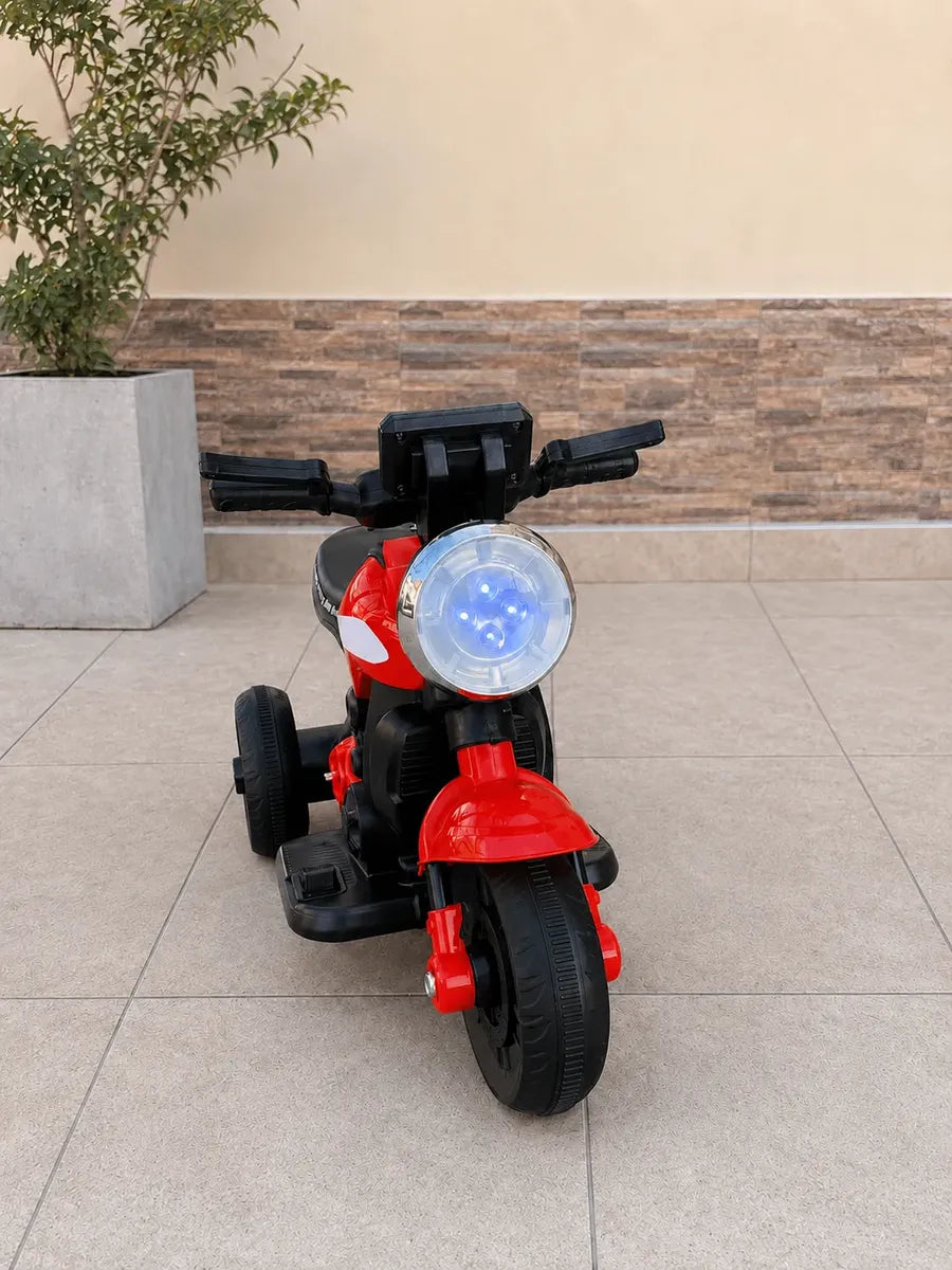 Triciclo a bateria moto infantil con luces y sonido