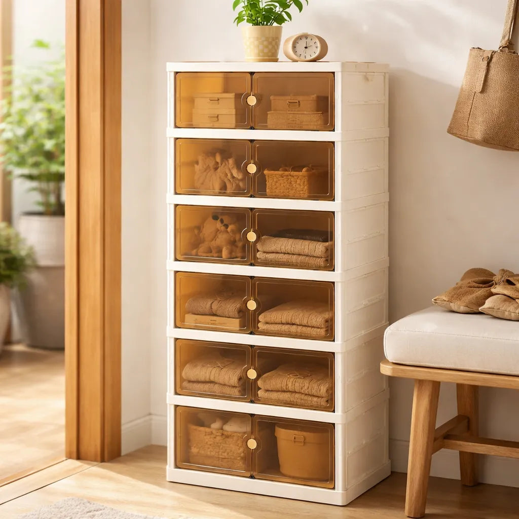 Mueble organizador plegable modular 6 niveles multiuso