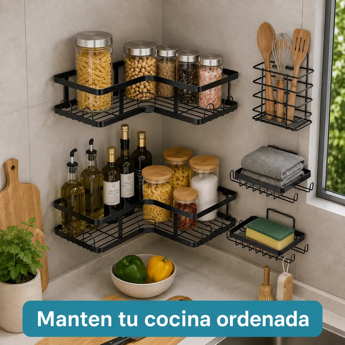 Set de 5 estantes organizadores multiuso