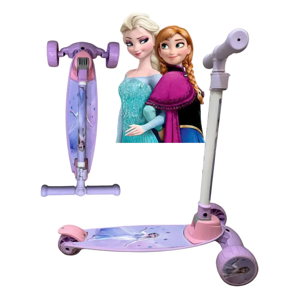Monopatín infantil plegable con luces mùsica y casco