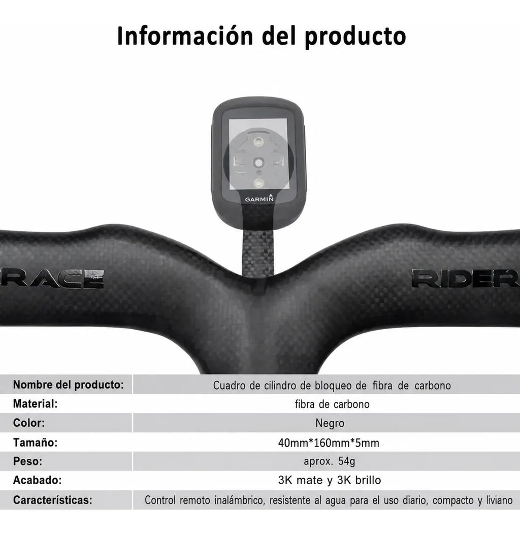 Soporte computadora cuenta Km de fibra de carbono