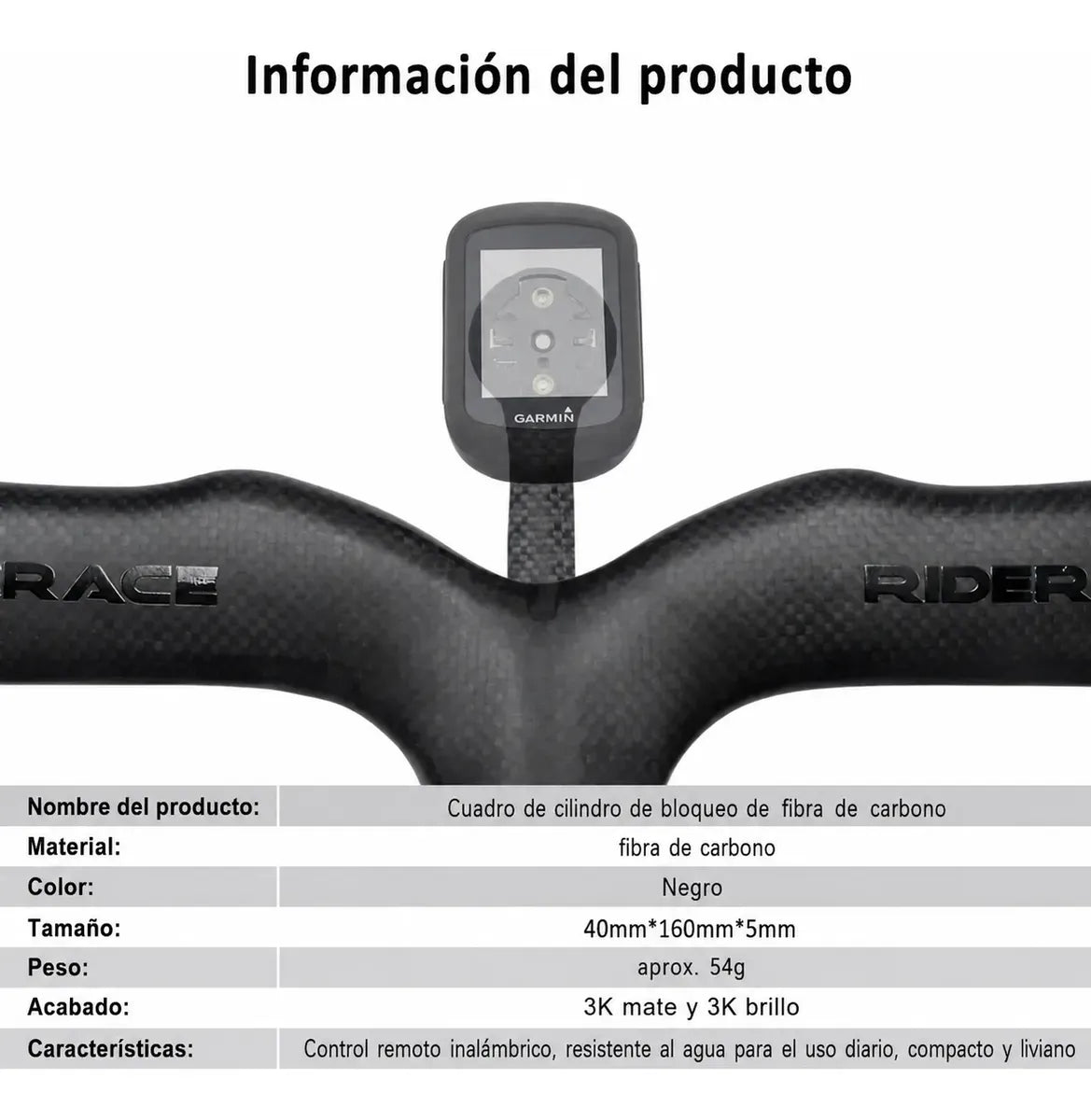 Soporte computadora cuenta Km de fibra de carbono