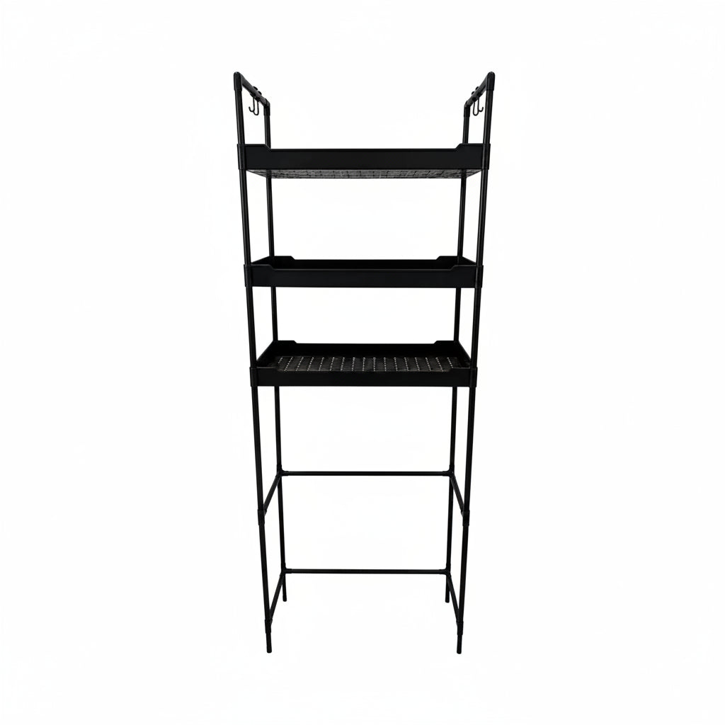 Mueble organizador sobre water con 3 estantes de plástico
