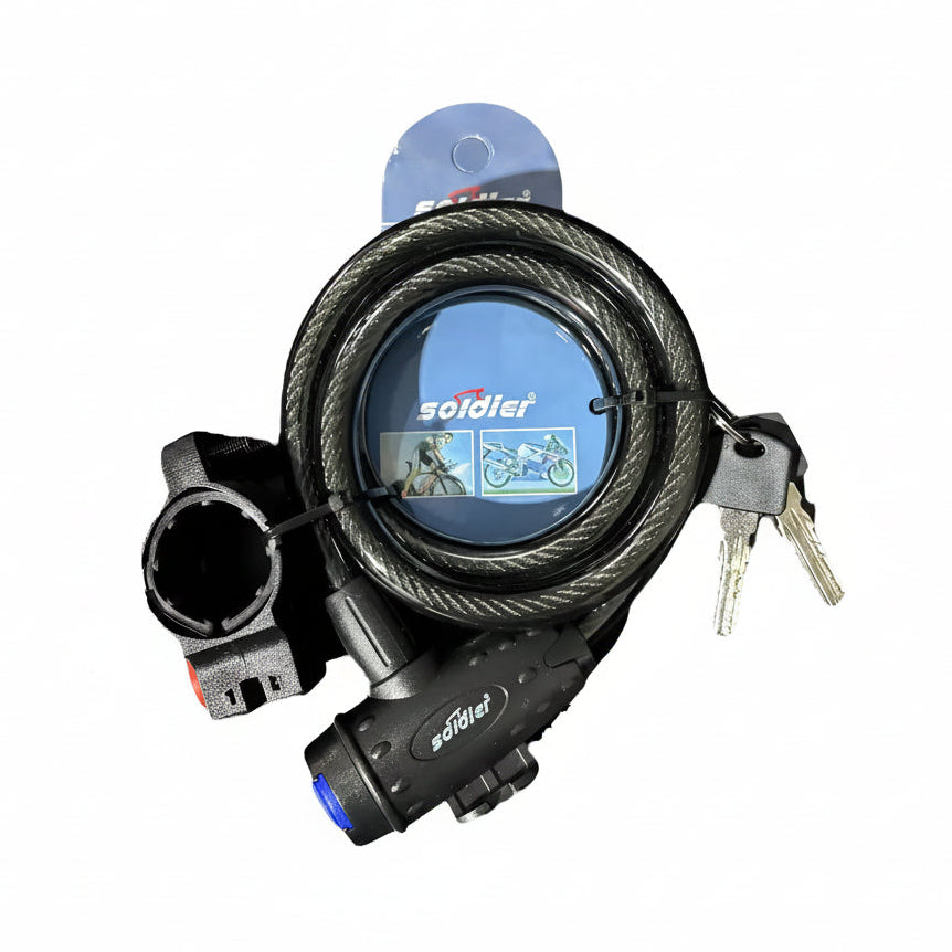 Candado de bicicleta con 2 llaves Soldier