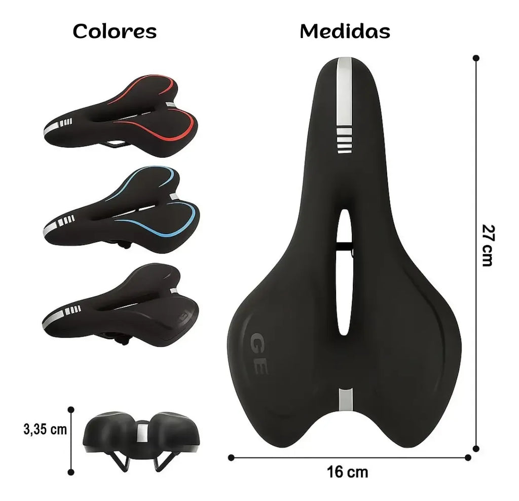 Asiento ergonómico para bicicleta MTB antiprostático